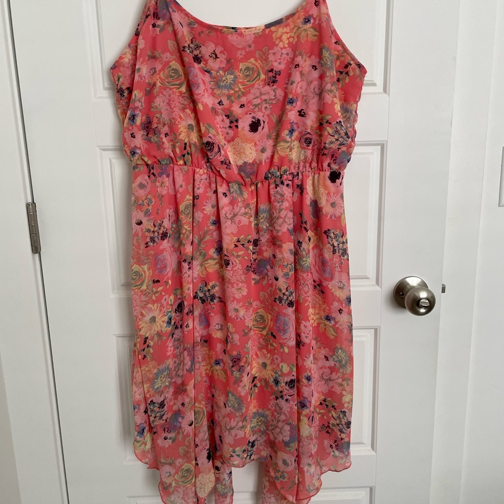 No Boundaries Floral Pink Dress XL